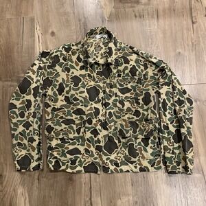 Vintage Black Sheep Camo Hunting Jacket Men's L‎ Duck Camo Shirt USA Made
